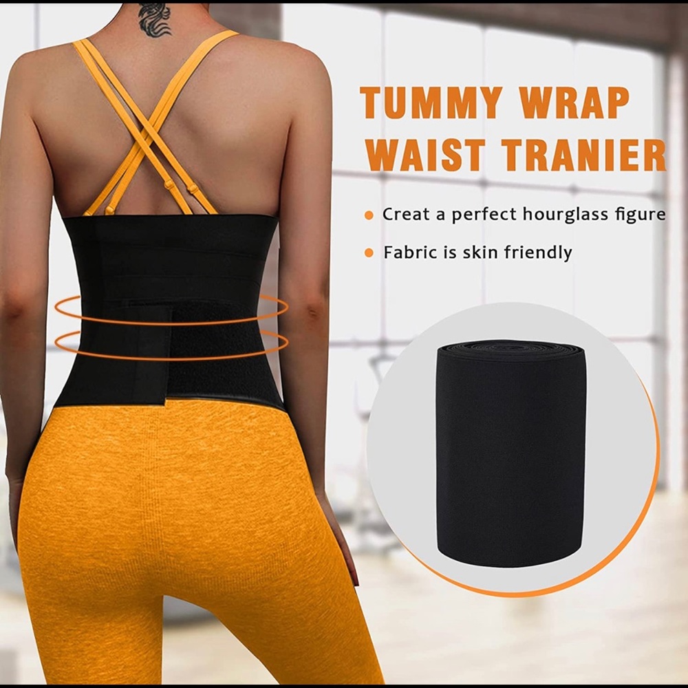 COPY - Waist Tummy Wrap Trimmer Slimming Body Shaper Black
